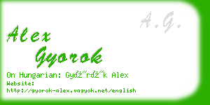 alex gyorok business card